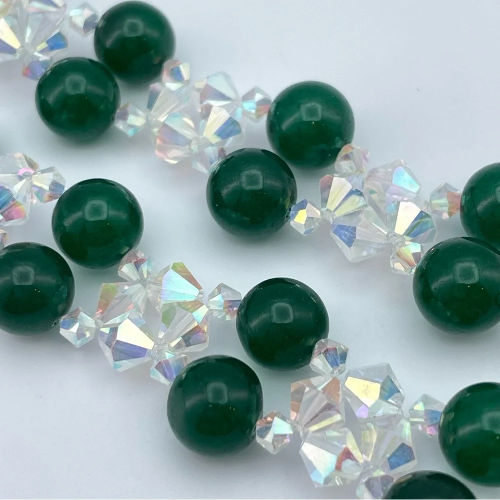 Earth-Mined Gemstone & Swarovski Crystal Necklacewith Glass Murano Glass Pendant
